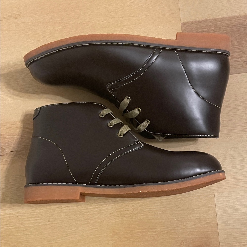 Camel Crown Brown Leather Men's Boots